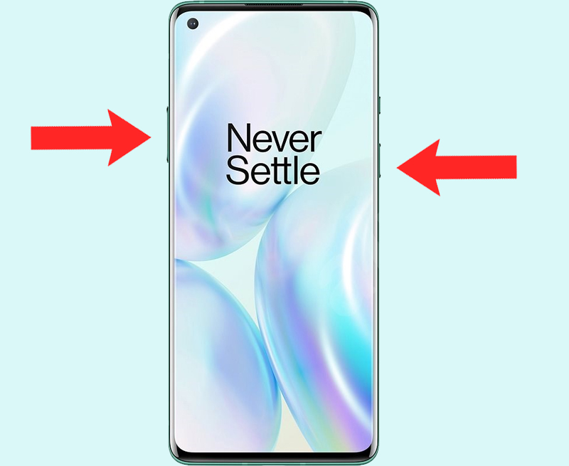 Nhấn giữ đồng thời n&uacute;t nguồn v&agrave; n&uacute;t giảm &acirc;m lượng